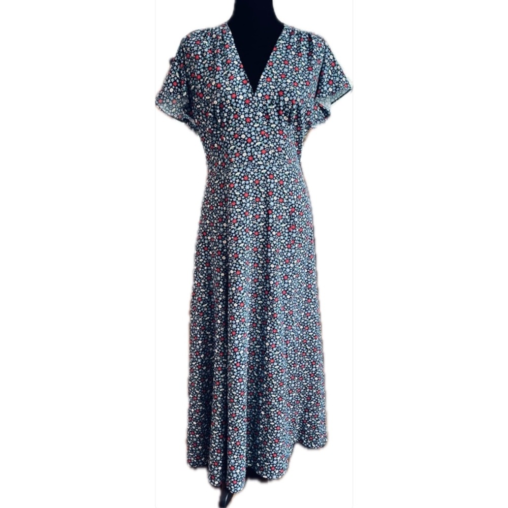 French Connection Multi-Colored Floral Maxi Dress